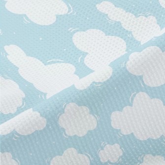 Cute Fluffy Clouds Piqué
