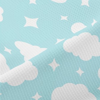 White Stars And Clouds Piqué