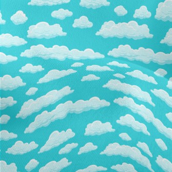 Beautiful Cartoon Clouds Lightweight Performance Linen