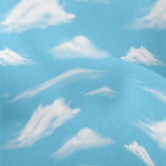 Realistic Blue Sky And White C Lightweight Performance Linen