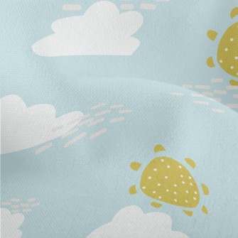 Cute Clouds And Sun Lightweight Performance Linen