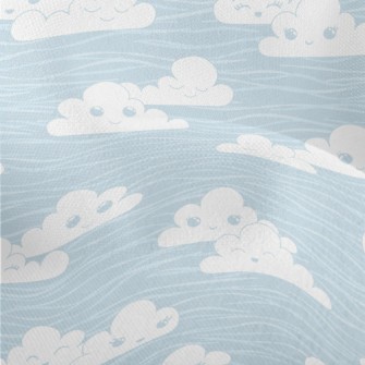 Cute Expression Clouds Lightweight Performance Linen