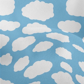 Blue Sky And White Clouds Lightweight Performance Linen
