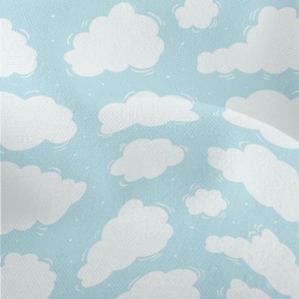 Cute Fluffy Clouds Lightweight Performance Linen
