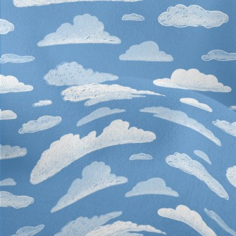 Blue Sky And White Clouds Graf Lightweight Performance Linen