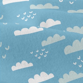 Lovely Blue Sky And White Clou Modern Jersey