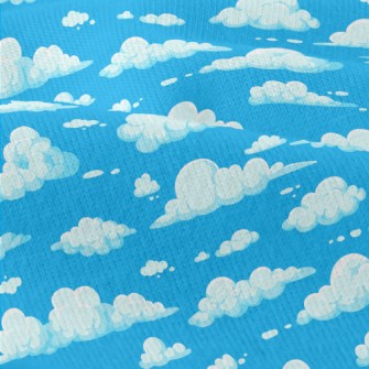 Cartoon Blue White Clouds Modern Jersey