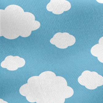 Cartoon Cute Sky Jersey Backed Fleece
