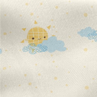 Cute Texture Sunny Day Jersey Backed Fleece