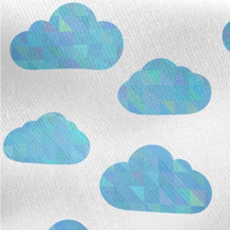 Beautiful Polygonal Clouds Jersey Backed Fleece