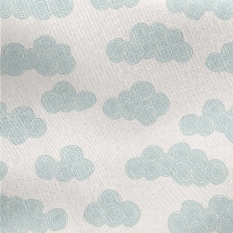 Circle Texture Clouds Jersey Backed Fleece