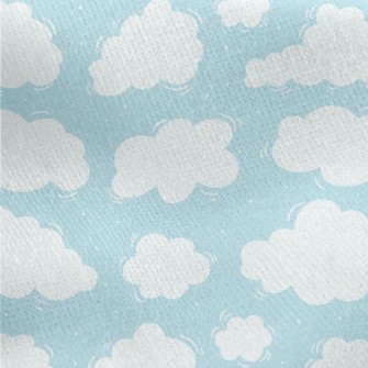Cute Fluffy Clouds Jersey Backed Fleece