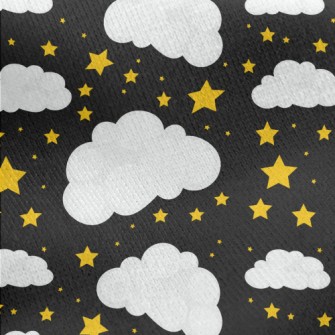 Stars And White Clouds Jersey Backed Fleece