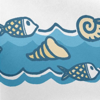 Shells And Fish Pongee