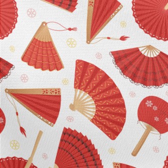 Japanese Red Fan Pongee