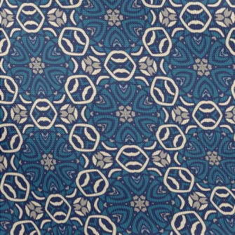 Gorgeous Blue Kaleidoscope Pongee