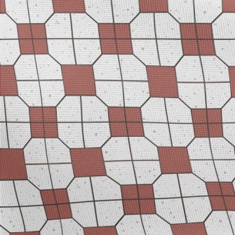 Retro Tile Pattern Pongee