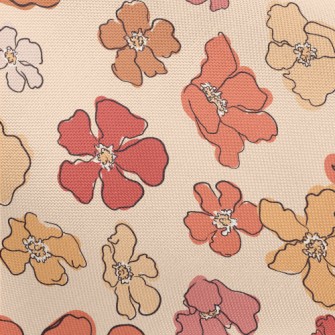 Beautiful Watercolor Flowers Pongee