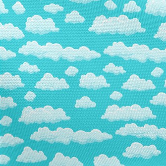 Beautiful Cartoon Clouds Pongee