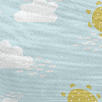 Cute Clouds And Sun Pongee