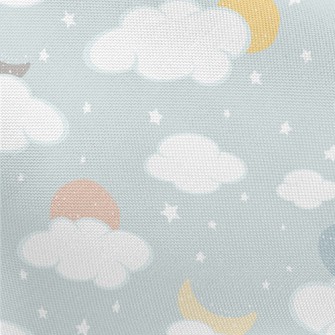 Colorful Hand Drawn Moon Pongee