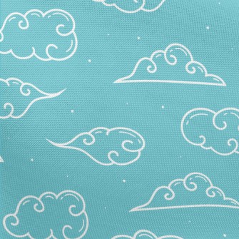 Cute Line Clouds Pongee