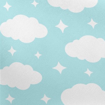 White Stars And Clouds Pongee