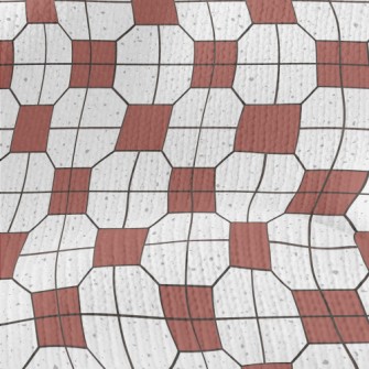 Retro Tile Pattern Stretch Jersey