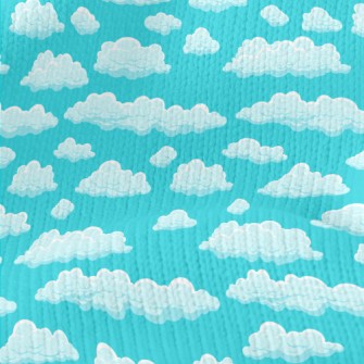 Beautiful Cartoon Clouds Stretch Jersey