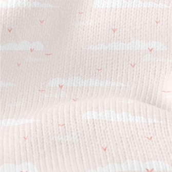Pink Sky And Flying Birds Stretch Jersey