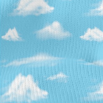 Realistic Blue Sky And White C Stretch Jersey