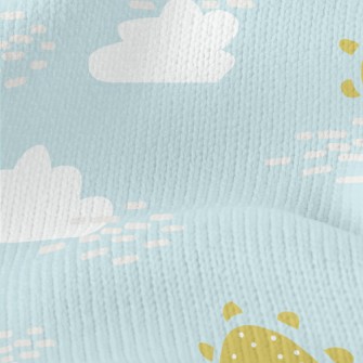 Cute Clouds And Sun Stretch Jersey