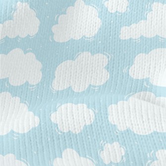 Cute Fluffy Clouds Stretch Jersey