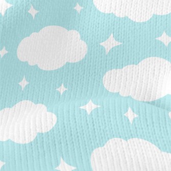 White Stars And Clouds Stretch Jersey