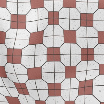 Retro Tile Pattern Lightweight Cotton Poplin