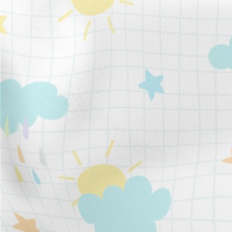 Cute Graffiti Night Lightweight Cotton Poplin