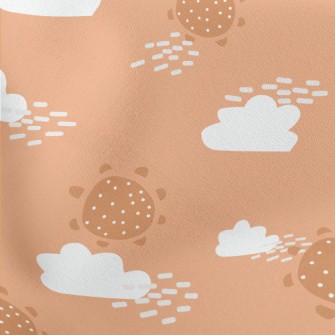 Orange Sky And Sun Lightweight Cotton Poplin