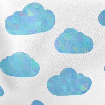 Beautiful Polygonal Clouds Lightweight Cotton Poplin