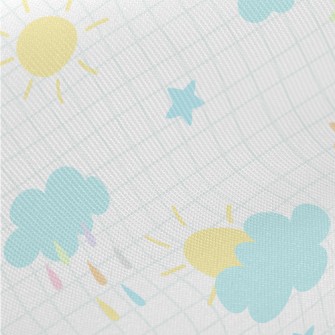 Cute Graffiti Night Midweight Cotton Poplin