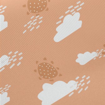 Orange Sky And Sun Midweight Cotton Poplin