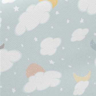 Colorful Hand Drawn Moon Midweight Cotton Poplin