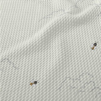 Cute Flying Bee Birdseye Piqué