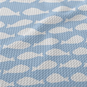 White Fish Silhouette Birdseye Piqué