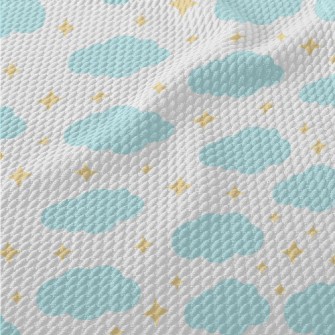 Fairy Tale Cute Starry Sky Birdseye Piqué
