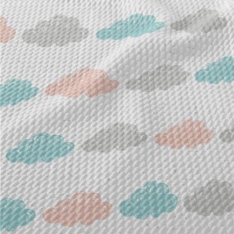Three Color Cloud Graffiti Birdseye Piqué