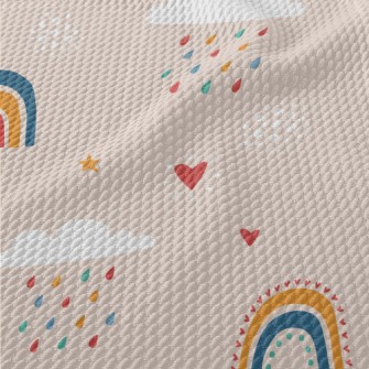 Shooting Stars And Rainbows Birdseye Piqué