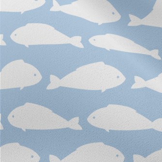 White Fish Silhouette Chiffon