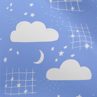 Hand Drawn Stars In The Night  Chiffon