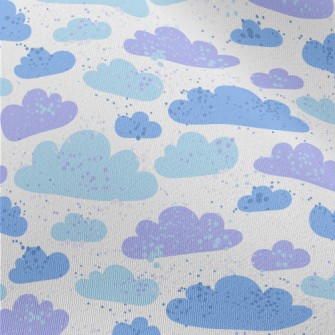 Blue Purple Clouds Chiffon