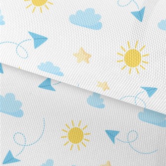 Paper Airplane And Sky Waterproof Oxford